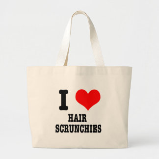 I HEART (LOVE) hair scrunchies Large Tote Bag