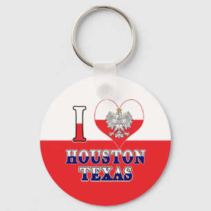 I Heart Love Houston Texas Keychain