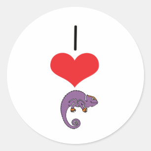 I Heart (Love) Iguanas Classic Round Sticker