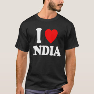 I Heart Love India Travel Tourism Heritage Vacatio T-Shirt