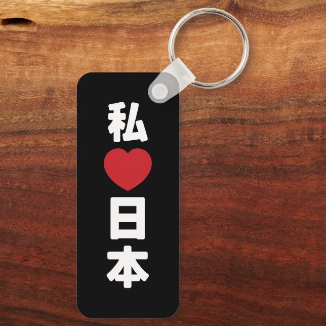 I Heart [Love] Japan 日本 [Nihon / Nippon] Keychain (Back)
