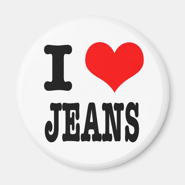 I HEART (LOVE) JEANS MAGNET (Front)