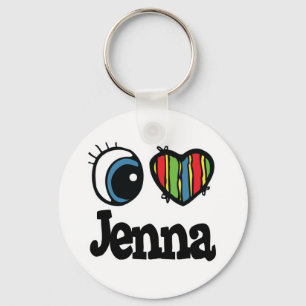 I Heart (Love) Jenna Keychain