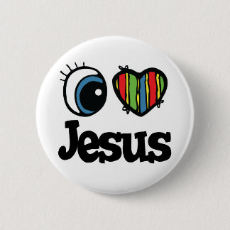 I Heart (Love) Jesus 2 Inch Round Button