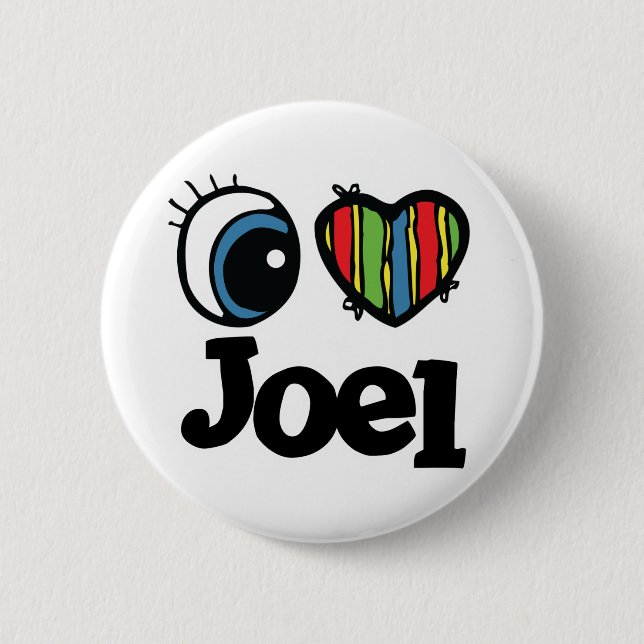 I Heart (Love) Joel 2 Inch Round Button (Front)