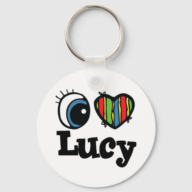 I Heart (Love) Lucy Keychain (Front)