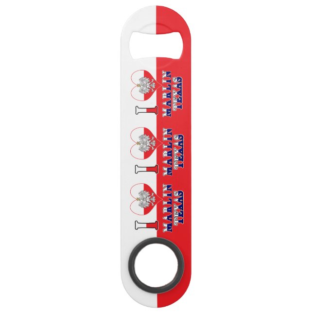 I Heart Love Marlin Texas Bar Key (Front)