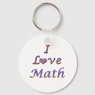 I Heart (Love) Math Keychain