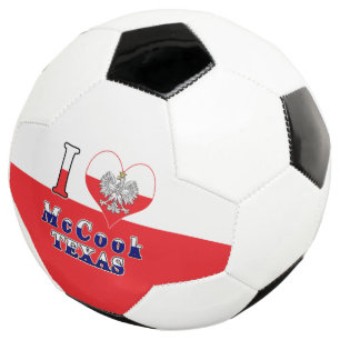 I Heart Love McCook Texas Soccer Ball