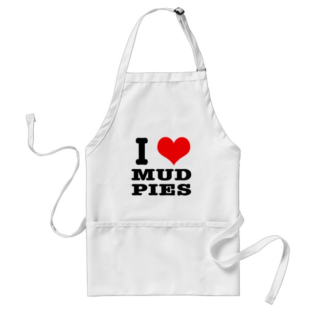 I HEART (LOVE) mud pies Standard Apron (Front)