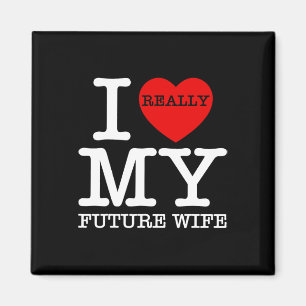 I Heart Love My Future Wife Marriage Fiance Groom  Magnet