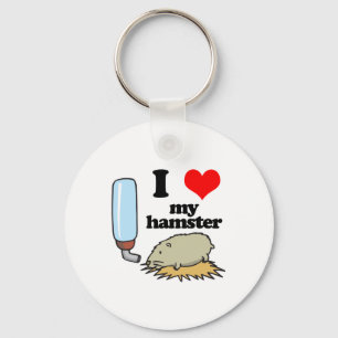 I Heart (Love) My Hamster Keychain