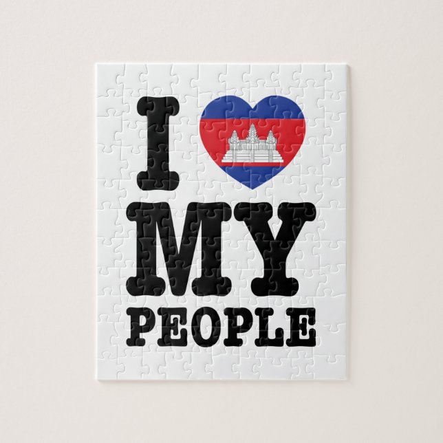I Heart (Love) My Khmer People Jigsaw Puzzle (Vertical)