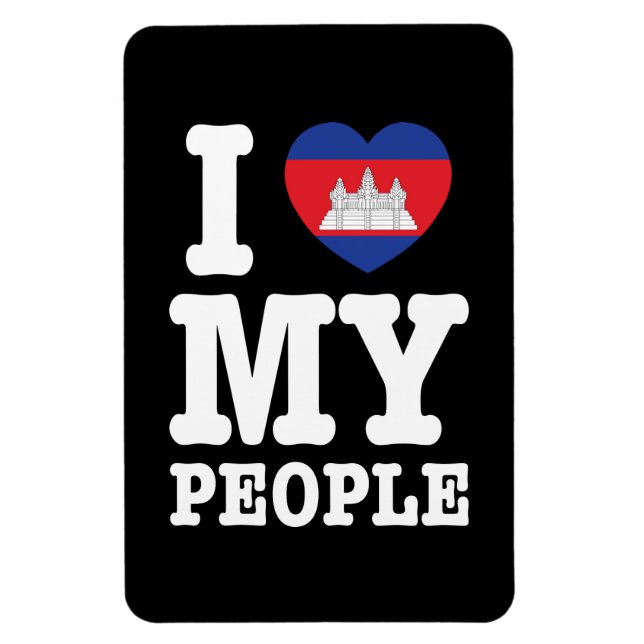 I Heart (Love) My Khmer People Magnet (Vertical)