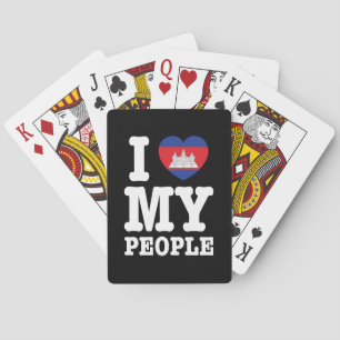 I Heart (Love) My Khmer People Playing Cards