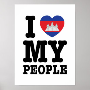 I Heart (Love) My Khmer People Poster
