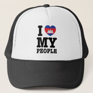 I Heart (Love) My Khmer People Trucker Hat