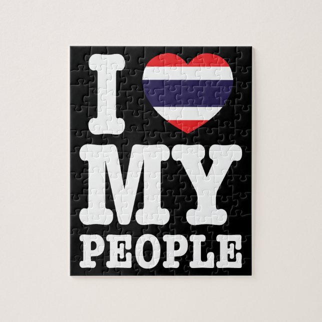 I Heart (Love) My Thai People Jigsaw Puzzle (Vertical)