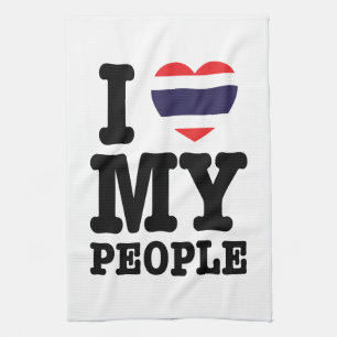I Heart (Love) My Thai People Kitchen Towel