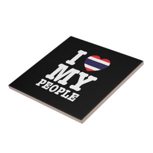 I Heart (Love) My Thai People Tile