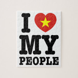 I Heart (Love) My Viet People Jigsaw Puzzle