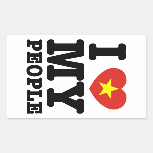 I Heart (Love) My Viet People Sticker (Front)