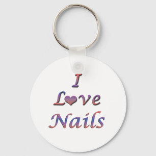 I Heart (Love) Nails Keychain
