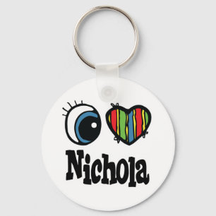 I Heart (Love) Nichola Keychain