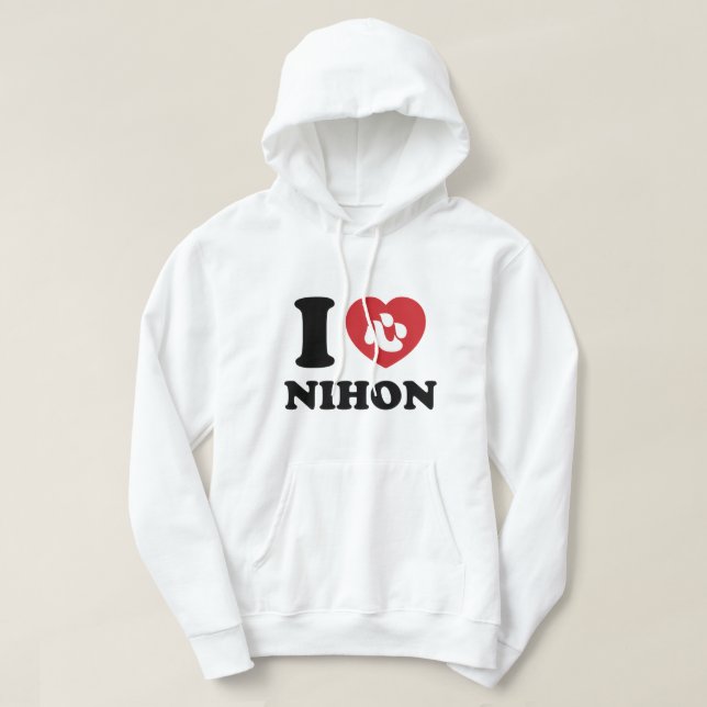 I HEART [LOVE] NIHON HOODIE (Design Front)