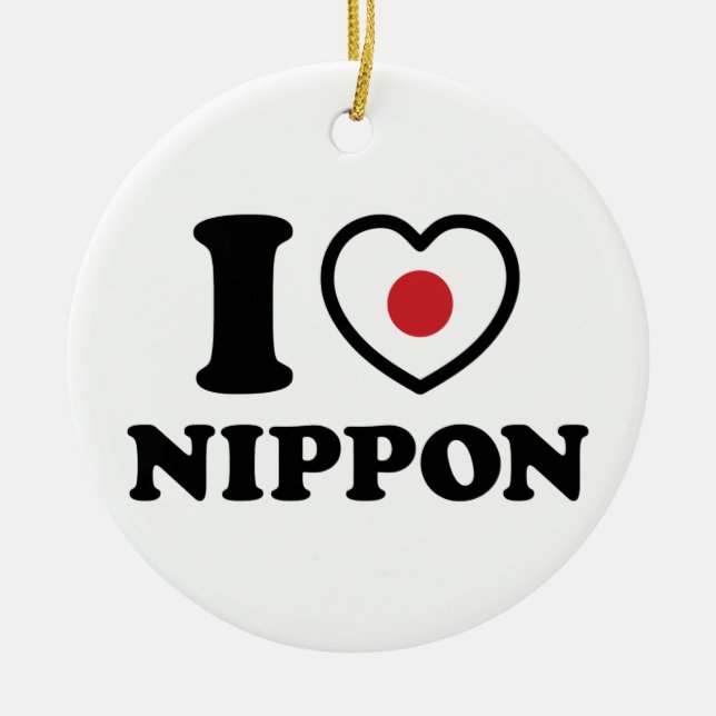 I HEART [LOVE] NIPPON CERAMIC ORNAMENT (Front)