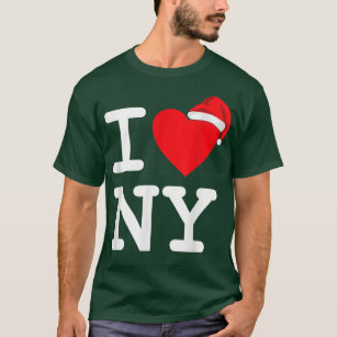 I Heart Love NY New York City NYC Santa Hat Christ T-Shirt