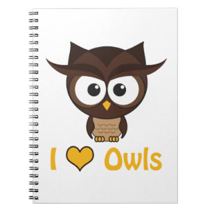 I heart (love) owls notebook