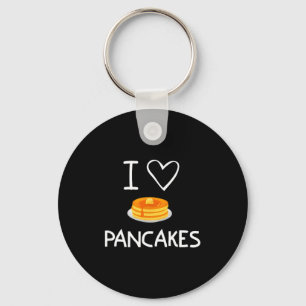 I Heart Love Pancakes, Funny, Jokes, Sarcastic, Fa Keychain