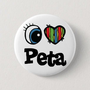 I Heart (Love) Peta 2 Inch Round Button