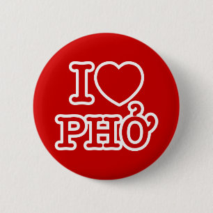 I Heart (Love) Pho 2 Inch Round Button