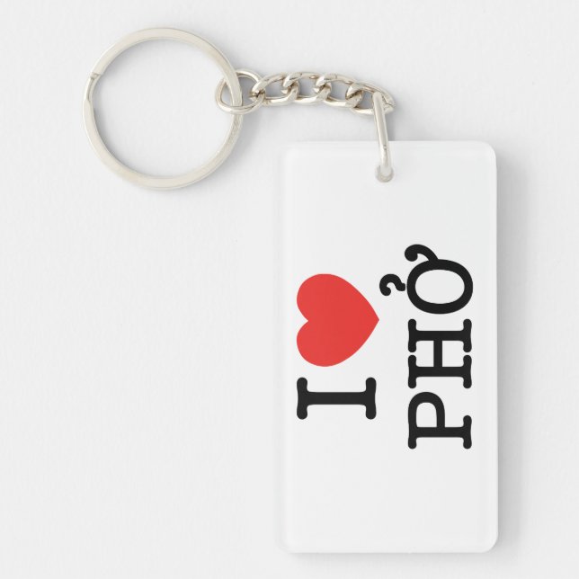 I Heart (Love) Pho Keychain (Front)