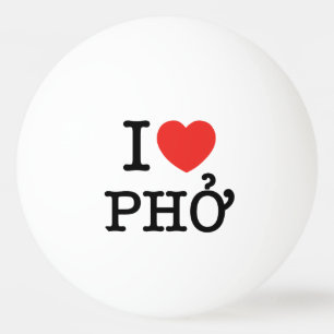 I Heart (Love) Pho Ping Pong Ball