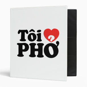 I Heart (Love) Pho (Tôi ❤ PHỞ) Vietnamese Language Binder