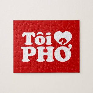 I Heart (Love) Pho (Tôi ❤ PHỞ) Vietnamese Language Jigsaw Puzzle