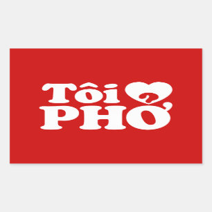 I Heart (Love) Pho (Tôi ❤ PHỞ) Vietnamese Language Sticker