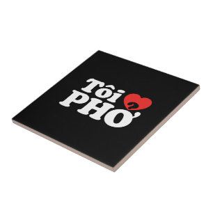 I Heart (Love) Pho (Tôi ❤ PHỞ) Vietnamese Language Tile