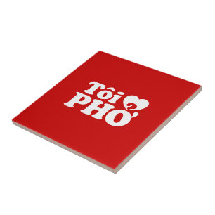 I Heart (Love) Pho (Tôi ❤ PHỞ) Vietnamese Language Tile