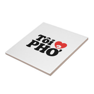 I Heart (Love) Pho (Tôi ❤ PHỞ) Vietnamese Language Tile