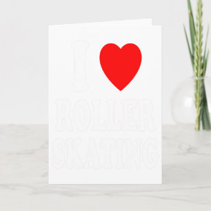 I Heart (love) Roller Skating Der Card