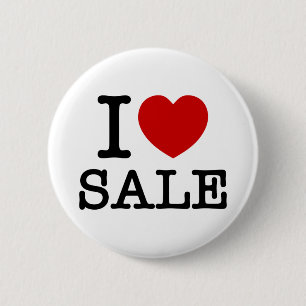 I HEART [LOVE] SALE 2 INCH ROUND BUTTON