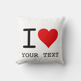 I Heart Love Template Throw Pillow