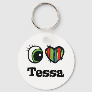 I Heart (Love) Tessa Keychain