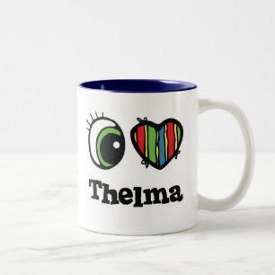 I Heart (Love) Thelma Two-Tone Coffee Mug