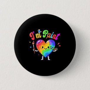 I Heart Love To Finger I'm Paint Cute Couple Valen 2 Inch Round Button