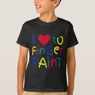 I Heart Love To Finger Paint I'm Paint Cute Couple T-Shirt